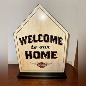 Hallmark Harley Davidson “Welcome to Our Home” Wood Sign